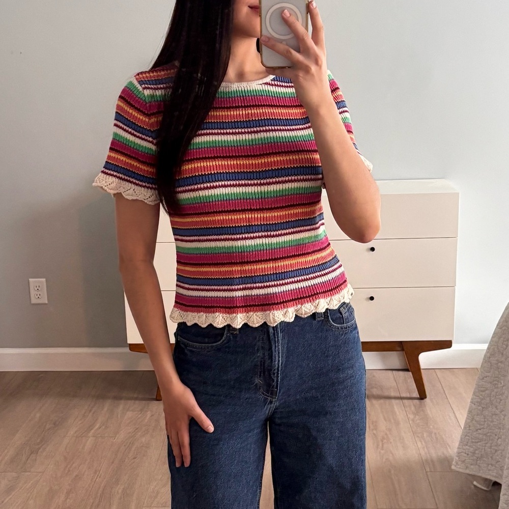 Blue Rain Multicolor Knit Top